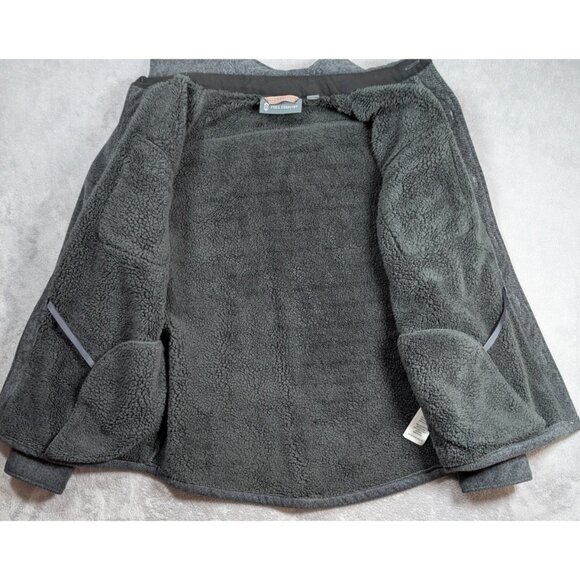 Free Country Coat Mens Medium Gray Sherpa Lined Hiking Outdoor Gorpcore Casual - Picture 3 of 8